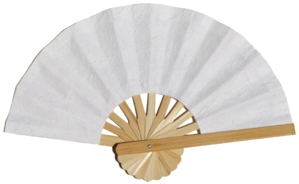 Plain fans พัดกระดาษสีขาว (ไม่มีลวดลาย)