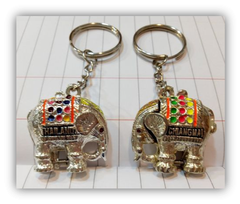 Elephant shaped keychain  พวงกุณแจช้าง