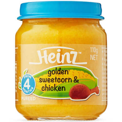 HEINZ SWEET CORN & CHICKEN . อาหารสำหรับเด็กรสข้าวโพดและไก่ 110 กรัม