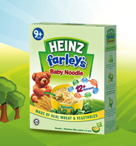 HEINZ FARLEY’S BABY NOODLE SPINACH