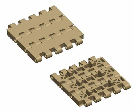 Flat top chain modular belt สายพานลำเลียงโมดูลาร์