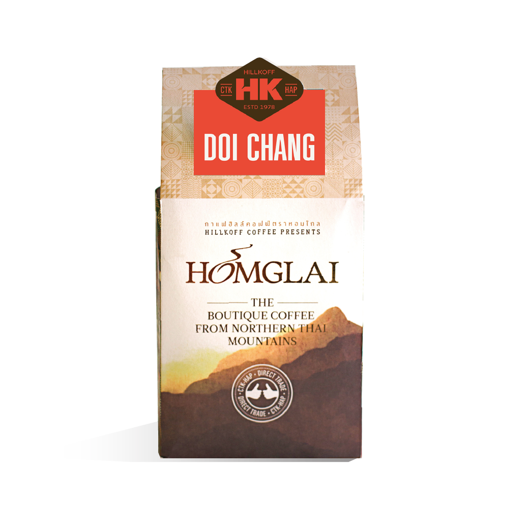 Doi Chang : เมล็ดกาแฟคั่วหอมไกลดอยช้าง (Hom Glai Doi Chang) ขนาด 250 กรัม