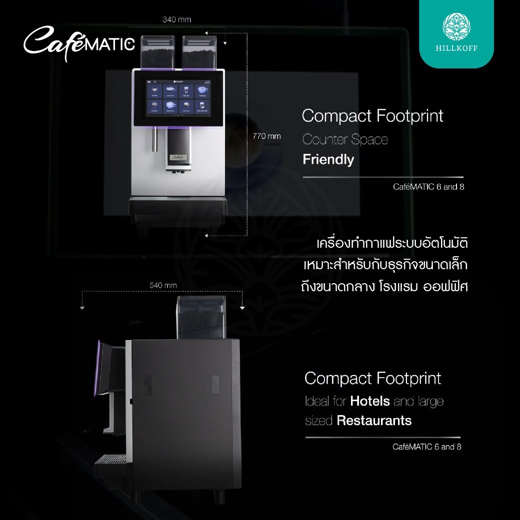 Cafematic 6 Automatic Machine เครื่องทำกาแฟอัตโนมัติ