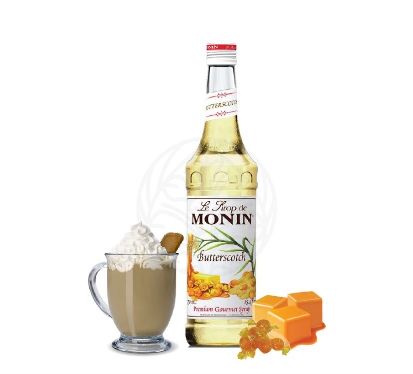 HILLKOFF : น้ำเชื่อมแต่งกลิ่น Monin Syrup (โมนิน ไซรัป) - กลิ่น Butterscott ขนาด 700 ml.