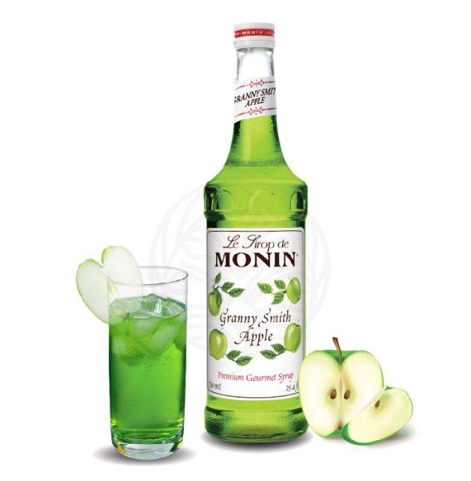 HILLKOFF : น้ำเชื่อมแต่งกลิ่น Monin Syrup (โมนิน ไซรัป) - กลิ่น  Green Apple ขนาด 700 ml.