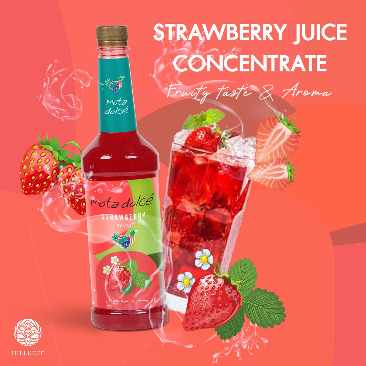 Mota Dolce' Strawberry : น้ำผลไม้เข้มข้นจากสตรอเบอรี่