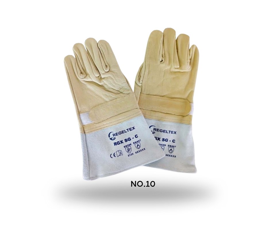 ถุงมือหนังสวมทับ ยี่ห้อ REGELTEX รุ่น RGXSG เบอร์ 10