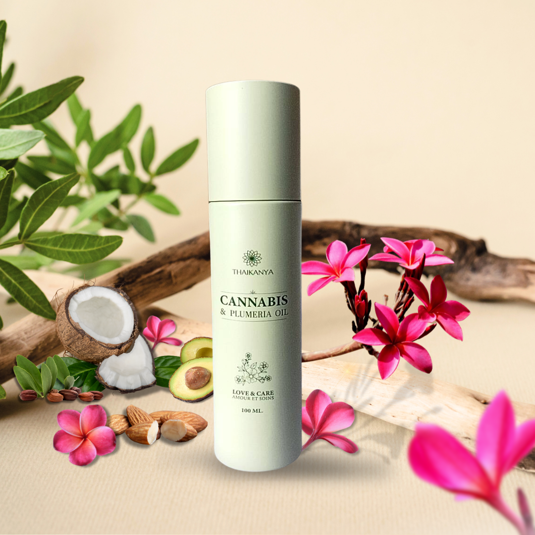 PLUMERIA & CANNABIS INFUSED OIL SKINCARE PREMIUM QUALITY - thaikanya