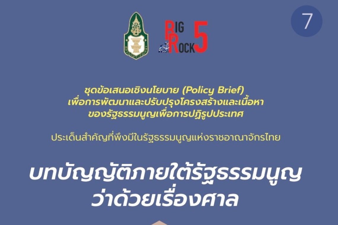 บทบัญญัติภายใต้รัฐธรรมนูญว่าด้วยเรื่องศาล