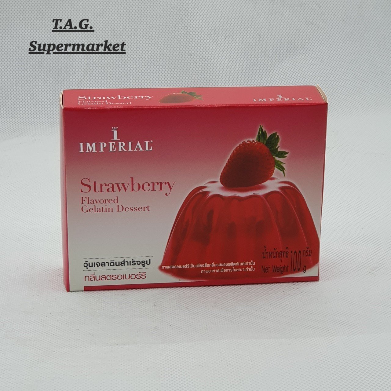 Strawberry gelatin desert 100g