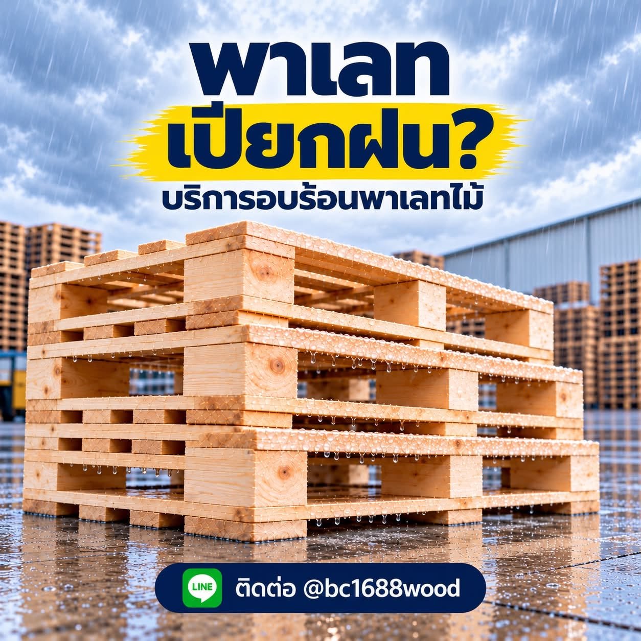 รับอบพาเลทไม้ ลดความชื้นจากฝน ชลบุรี ระยอง