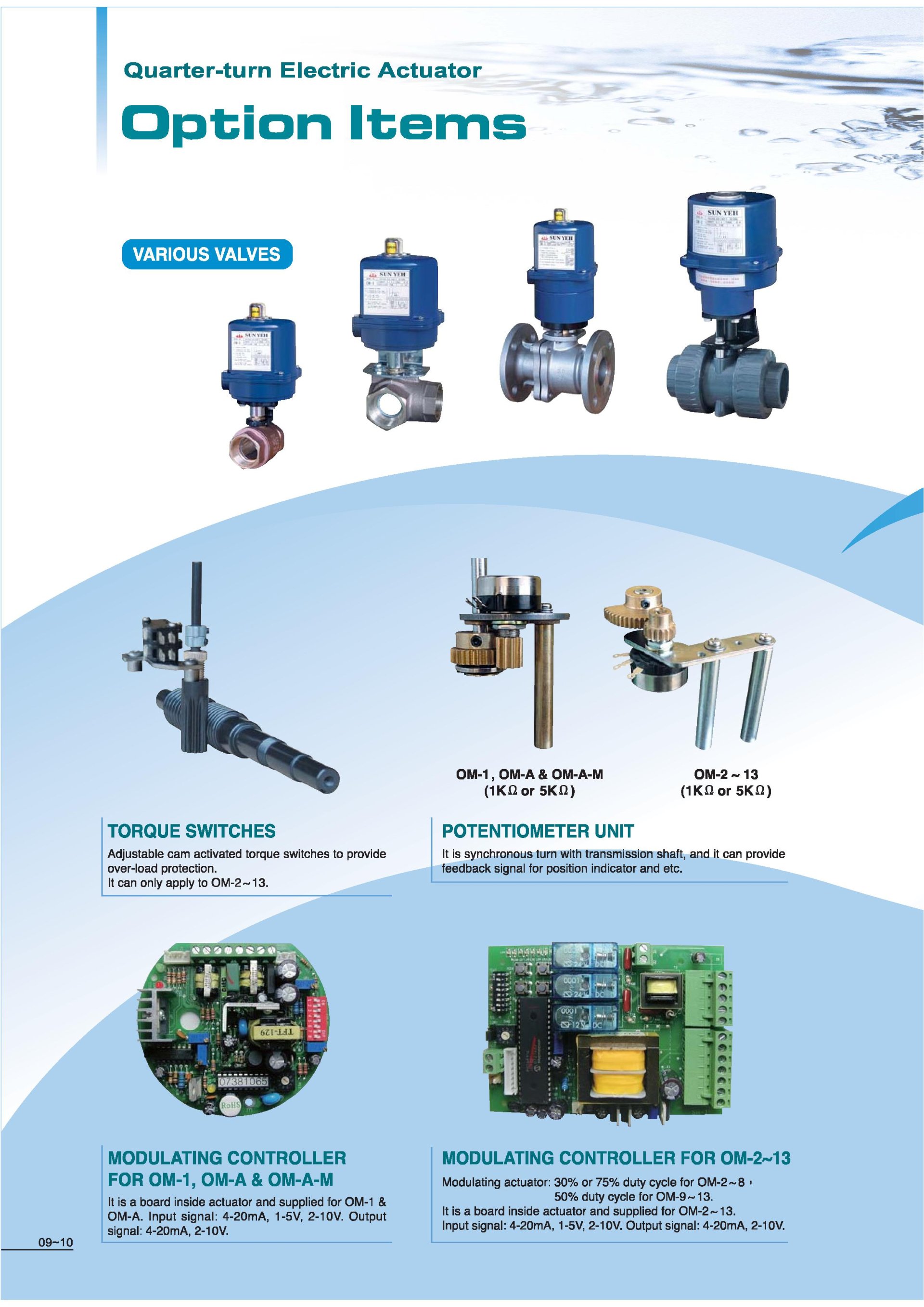 Sun Yeh Electric Actuator หัวขับไฟฟ้า Flowautomech 9961