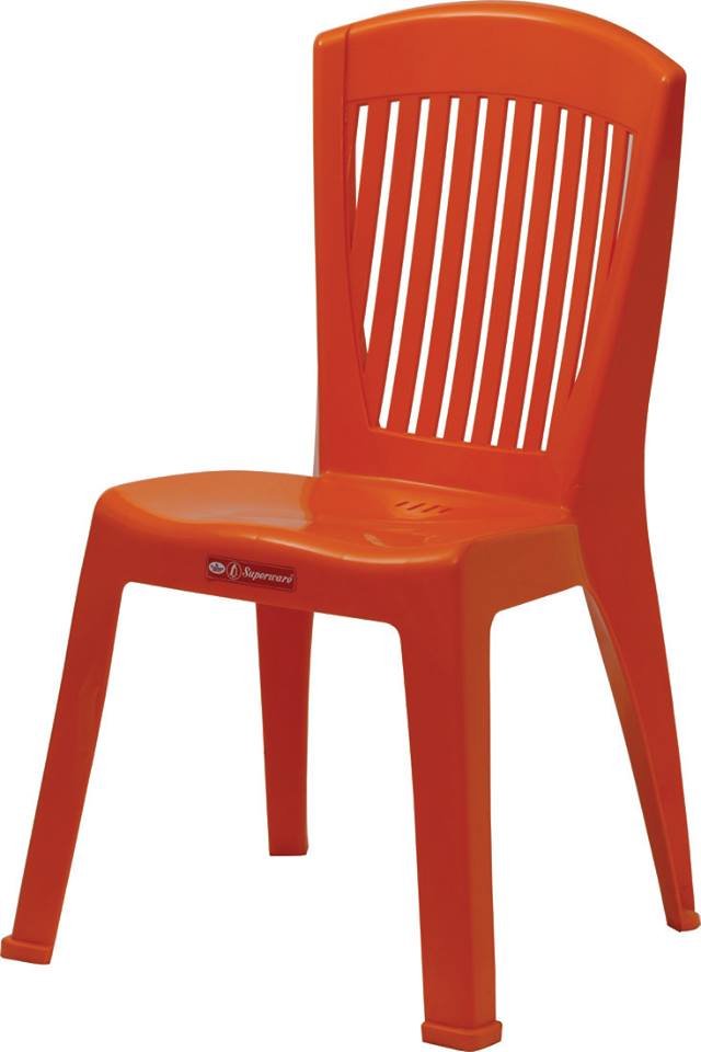 เก้าอี้มีพนักพิง สีส้ม