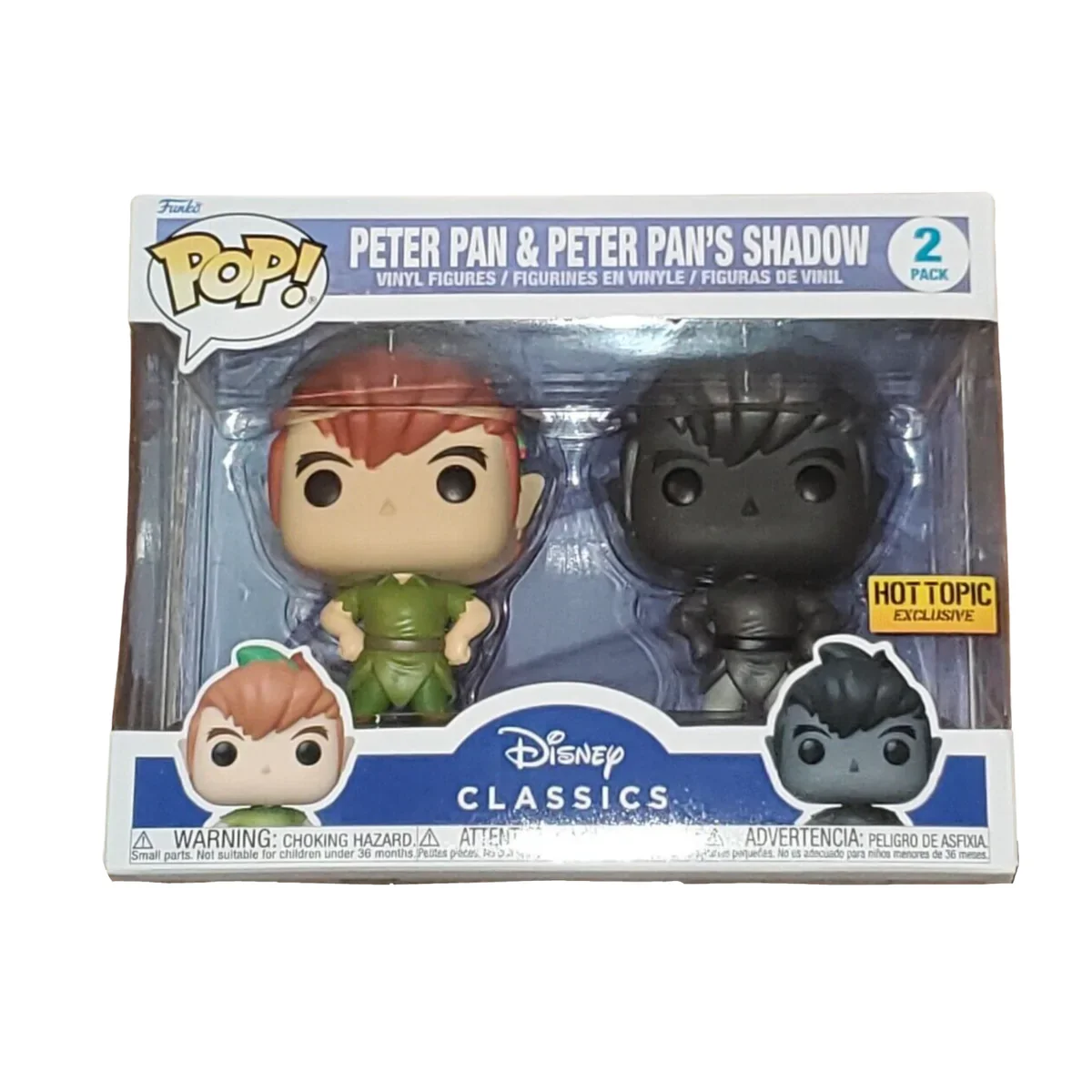 Funko Pop! Disney Peter Pan - Peter And Shadow Hot Topic Exclusive 2 Pack -  officetoyss