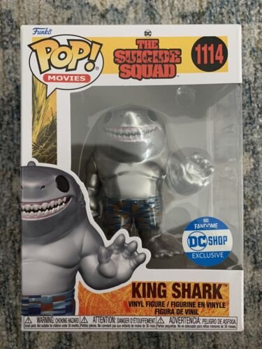 Funko Pop! Movies: THE SUICIDE SQUAD – Exclusive Metallic King Shark Vinyl  Figure