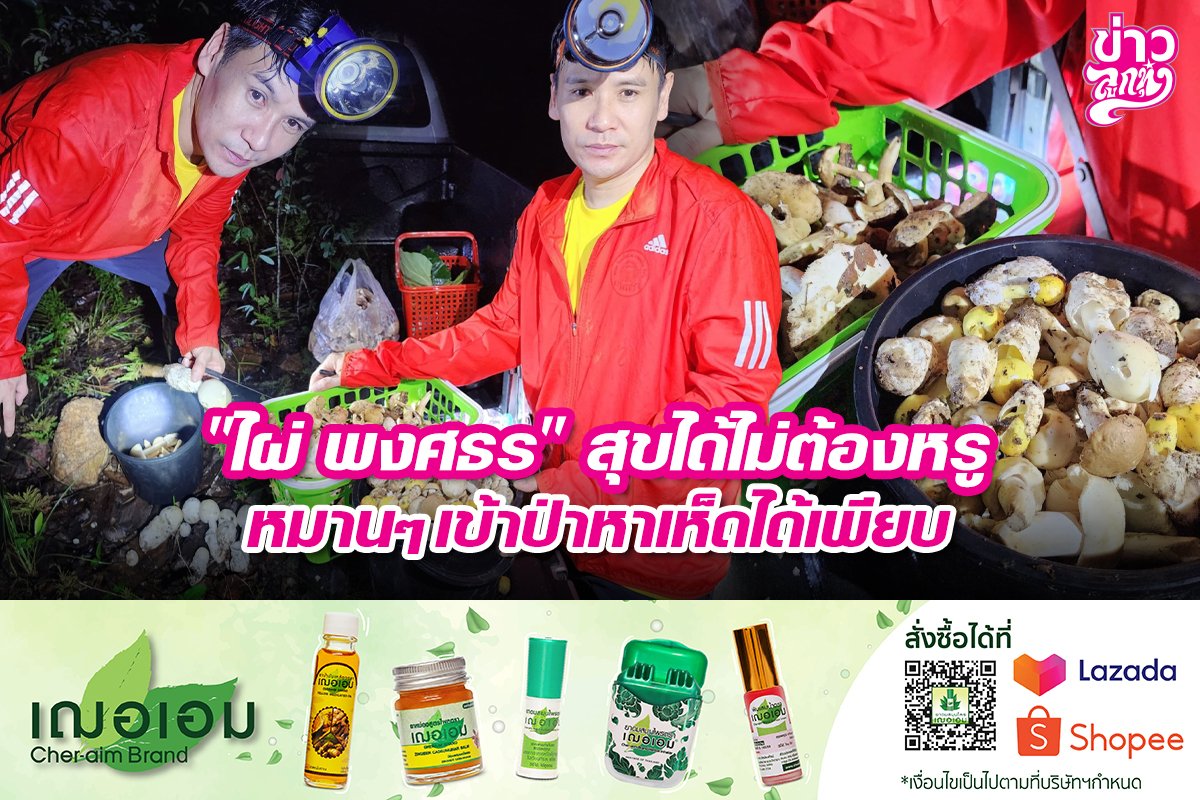 "ไผ่ พงศธร" สุขได้ไม่ต้องหรู หมานๆ เข้าป่าหาเห็ดได้เพียบ
