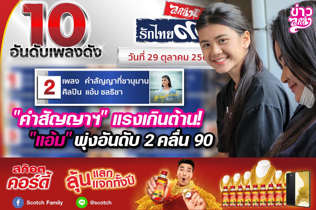 “คำสัญญาฯ”แรงเกินต้าน!  “แอ้ม” พุ่งอันดับ 2 คลื่น90 “คำสัญญาฯ”แรงเกินต้าน!  “แอ้ม” พุ่งอันดับ 2 คลื่น90