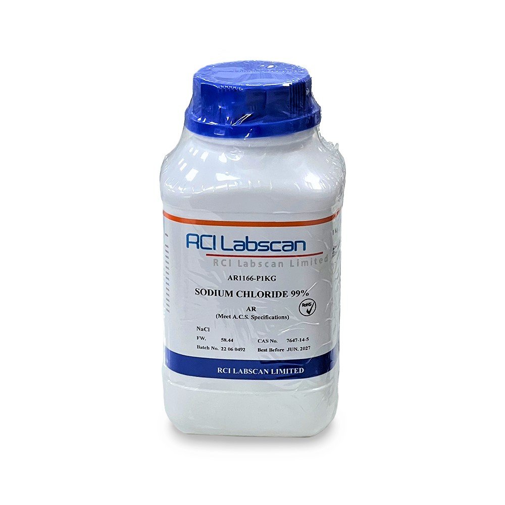 Sodium chloride 99% #AR1166, RCI-Labscan