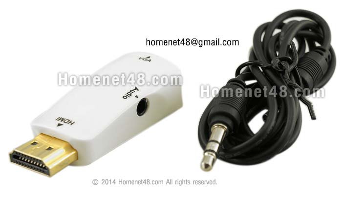 หัวแปลง Port HDMI (M) เป็น VGA (F) + Audio