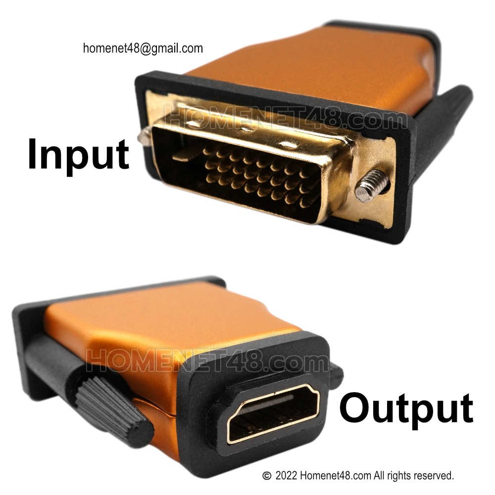 forstørrelse Tilbud Initiativ DVI (24+1) to HDMI 4K 60Hz (M-F) adapter, high quality - homenet48