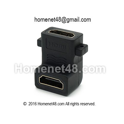 หัว HDMI (F>F) หัวฉาก มีช่องยึดน๊อต สำหรับหน้ากาก HDMI (Outlet)