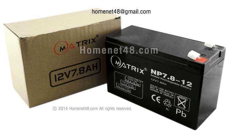 UPS Battery 12V 7.8Ah (6.5 x 15 x 9.4 cm.) Box