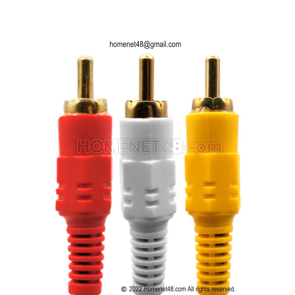 AV cable three colors (video and audio cable) in 3 out 3 - homenet48