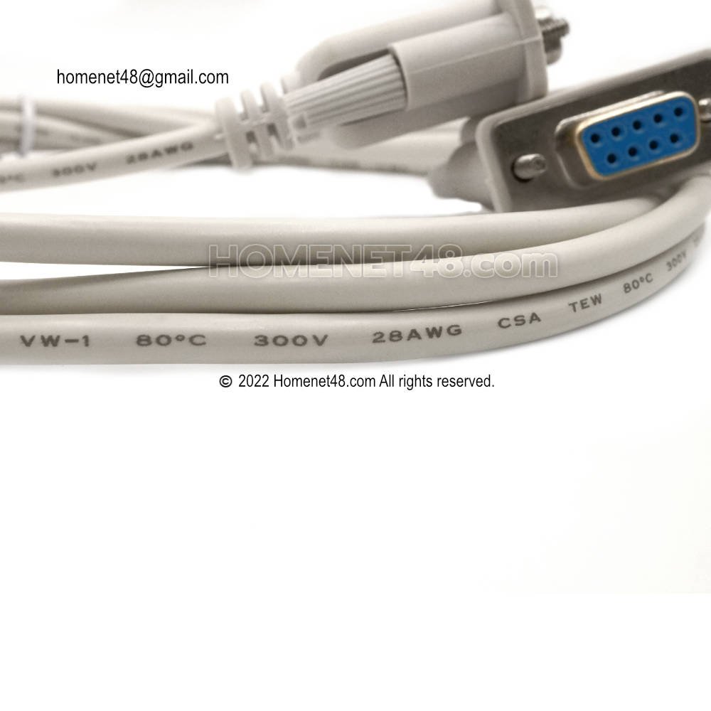 RS232 Serial Port DB9 (Straight-through) Direct Connection - homenet48