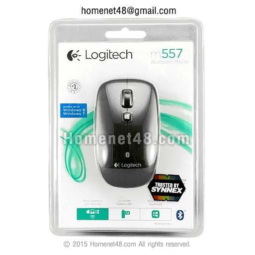 Logitech Bluetooth Mouse M557 1000DPI (ระยะไกล 10 เมตร)