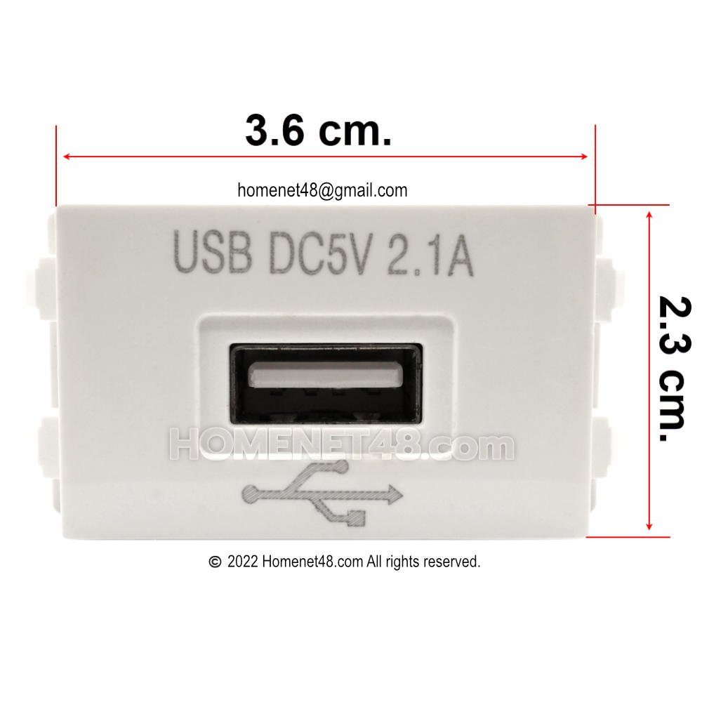 USB Charger Socket Module 2x5V 2.1A (100-240V) for DIY - homenet48