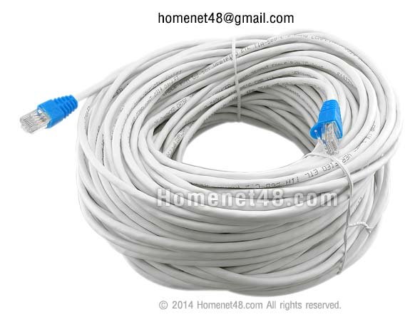 สายแลน Cat5E (350 Mhz) เข้าหัวสำเร็จรูป Link แท้ ยาว 60 เมตร - Homenet48