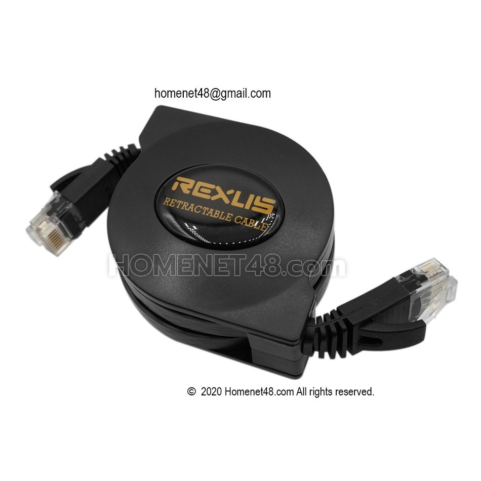 ตลับเก็บสายแลน CAT 6 (Gigabit) สายแบนหนา (2 เมตร) - homenet48 ตลับเก็บสายแลน Cat 6 (Gigabit) สายแบนหนา (2 เมตร) - Homenet48