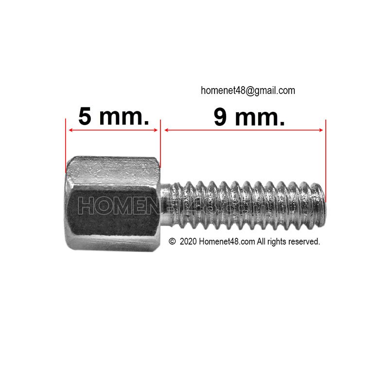 Screw for VGA RS232 DVI head on graphics card (2 pieces)