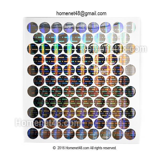 Sticker Void รับประกัน Hologram 3 มิติ วงกลม (1.5 ซม.) (94 ดวง)