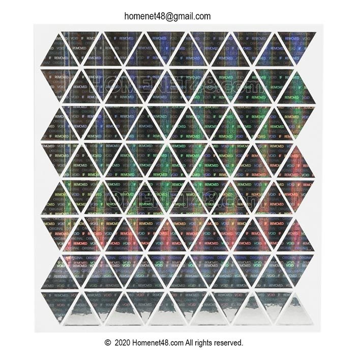 Sticker Void รับประกัน Hologram 3 มิติ สามเหลี่ยม (2 ซม.) (96 ดวง)