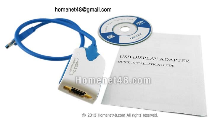 (ของหมด) USB 3.0 TO HDMI Display Adapter ต่อแยกจอภาพออก TV โปรเจคเตอร์