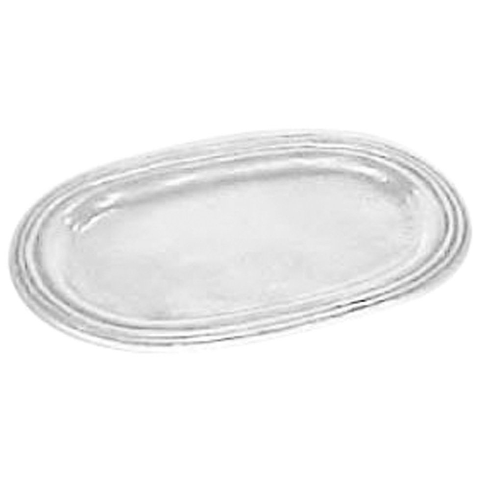 Pewter Oval Tray, Thick Border - pewtersmiths