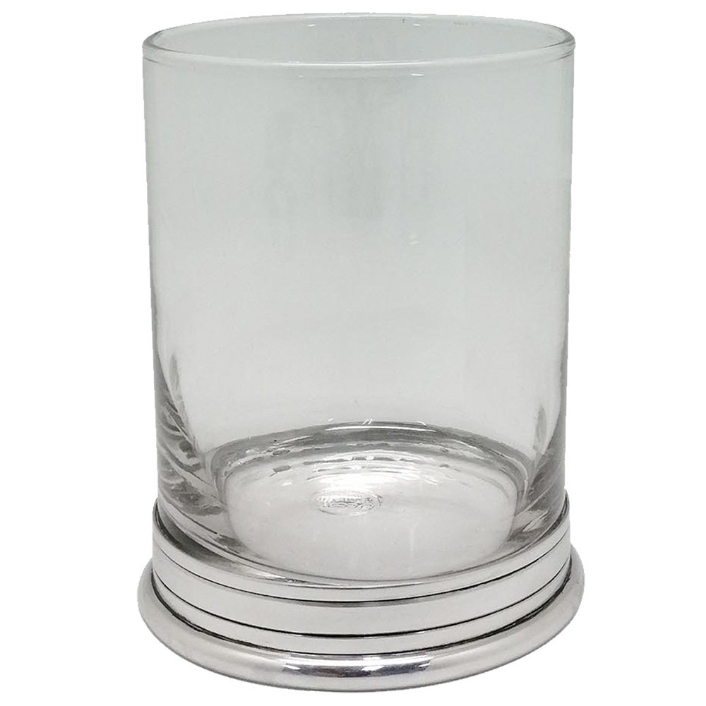 Whiskey Glass w/Pewter Base