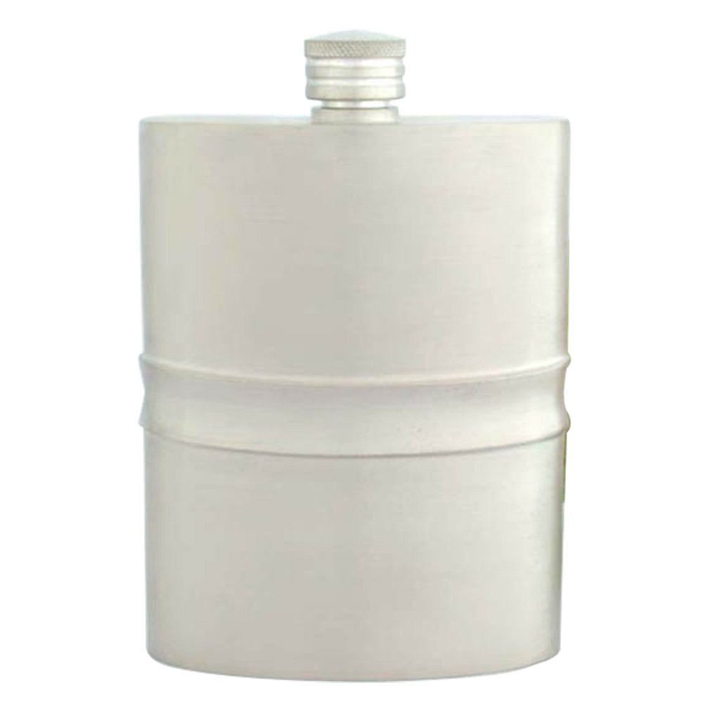 Pewter Hip Flask - Center Band