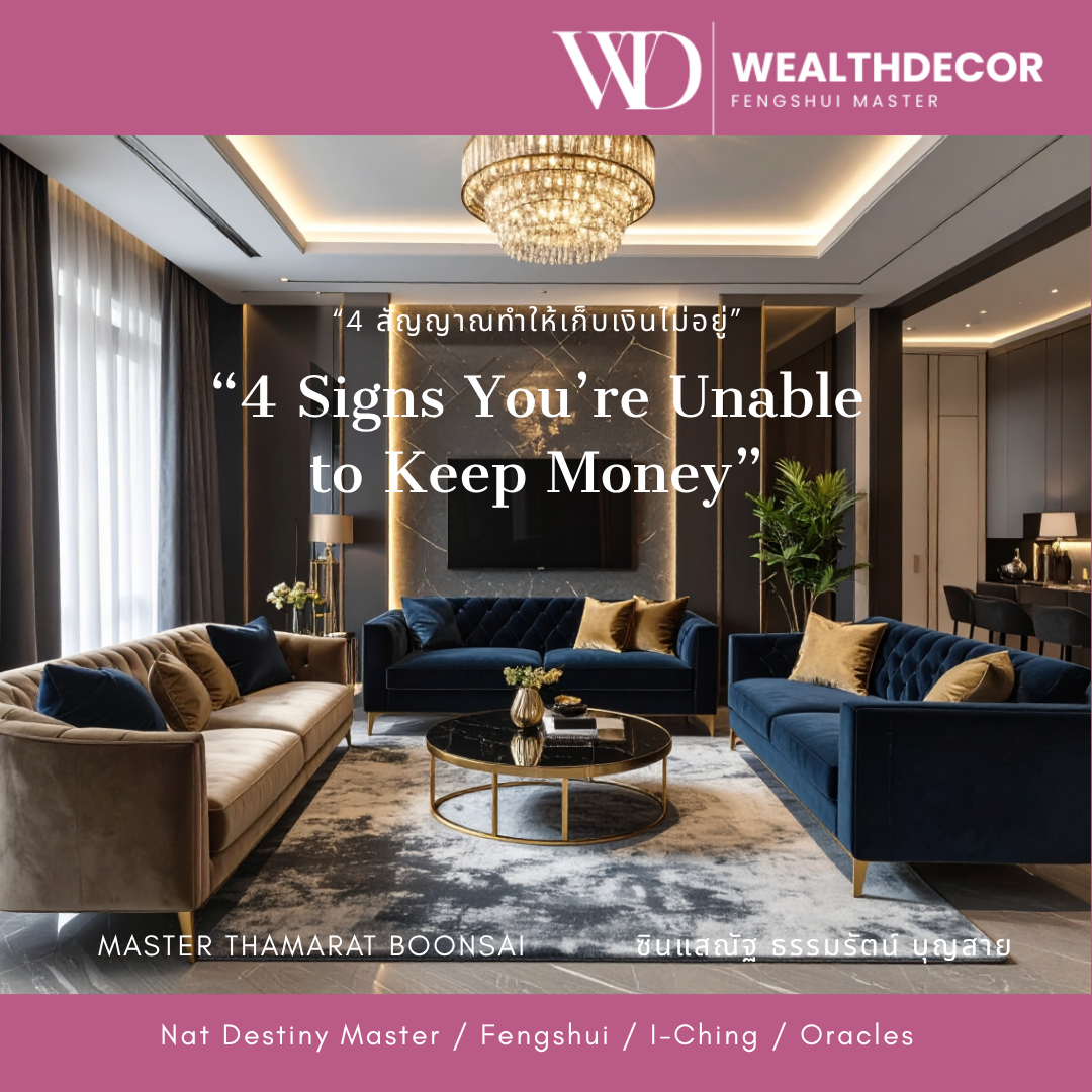 4_signs_unable_to_keep_money_WealthDecor_Fengshui_Iching_Thamarat
