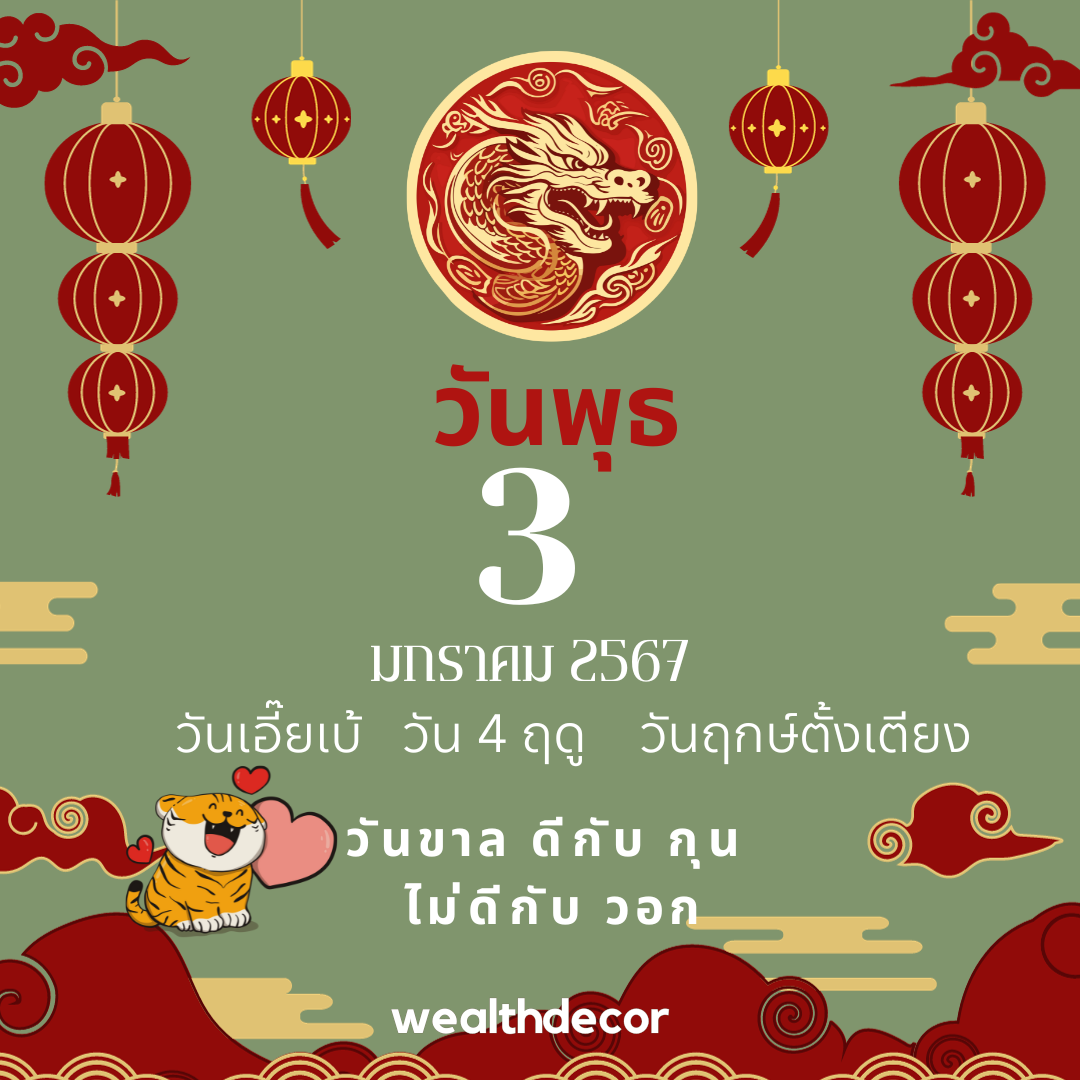 วันพุธที่ 3 มกราคม 2567 วันธาตุไฟ วันปานกลาง วันพุธที่ 3 มกราคม 2567 วันธาตุไฟ วันปานกลาง