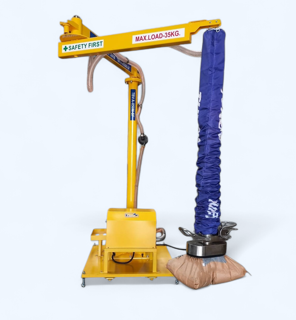 เครื่องช่วยยกสูญญากาศ ( VACUUM LIFTER " TURBO " ) เครื่องช่วยยกกระสอบ, ช่วยยกกล่อง, ช่วยยกถุง