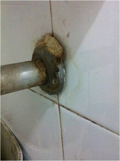 ถอดท่อน้ำทิ้งออก ถอดท่อน้ำทิ้ง , ท่อน้ำทิ้ง , สะดืออ่างล้างหน้า , ยางกันซึม