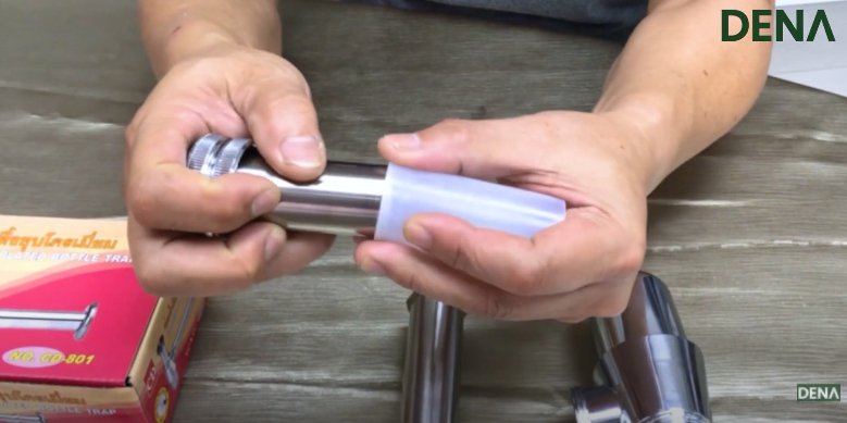 ใส่ท่อพลาสติกสีขาว ท่อน้ำทิ้ง , ท่อน้ำทิ้งอ่างล้างหน้า , ท่อน้ำทิ้งกระปุก , พีเทป , P-Trap