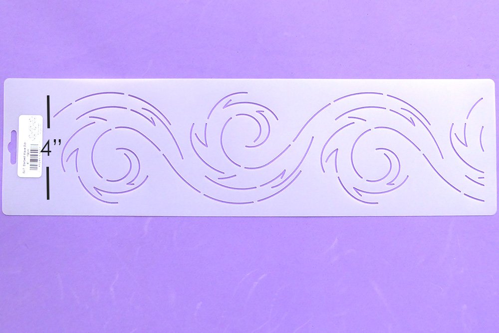 Quilting Creation Stencil Barbed Wave Border 4 Inches