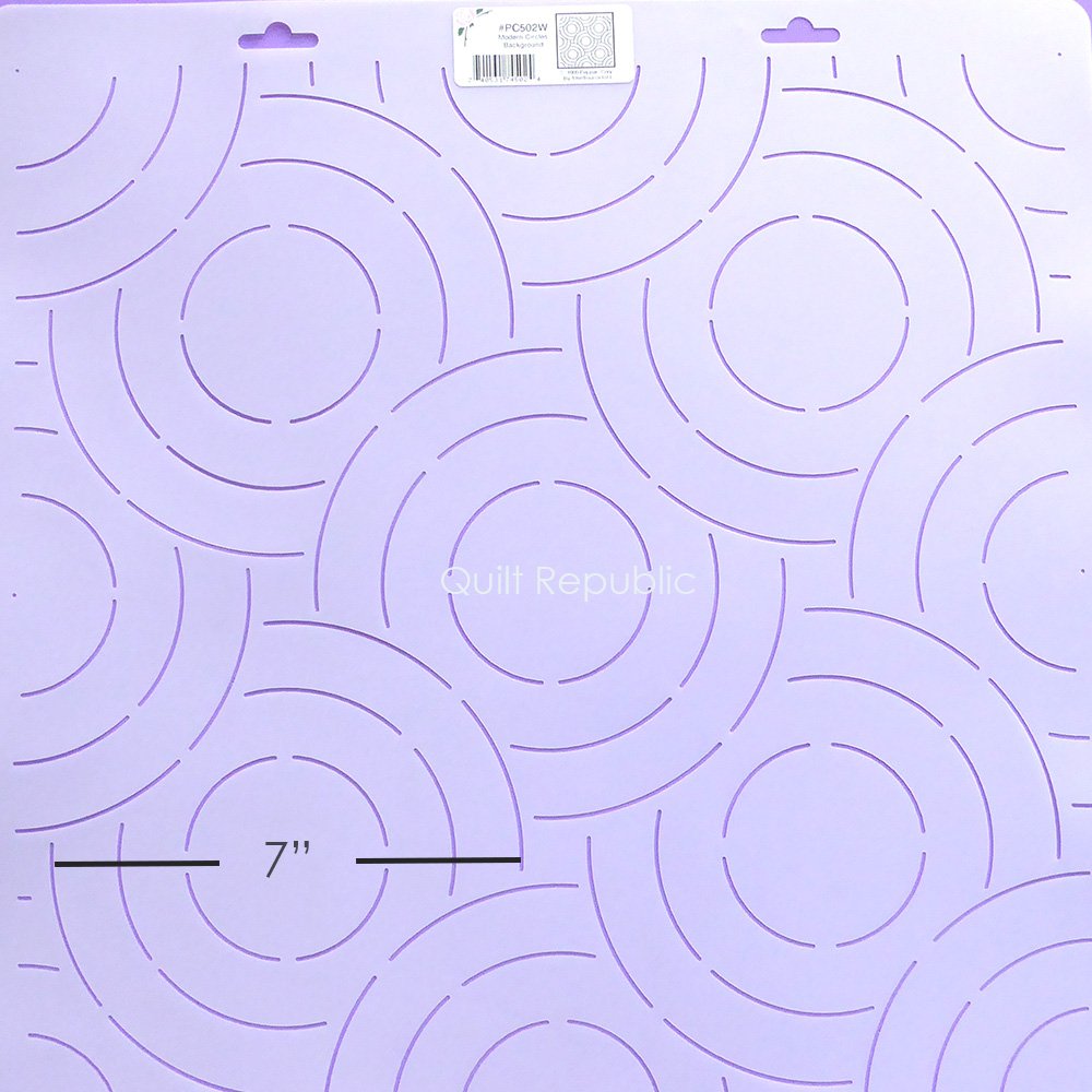Quilting Creation Stencil Modern Circle Background 7 Inches