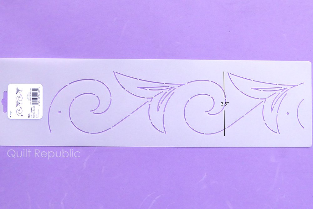 Quilting Creation Stencil Nordic Scroll 3.5 Inches
