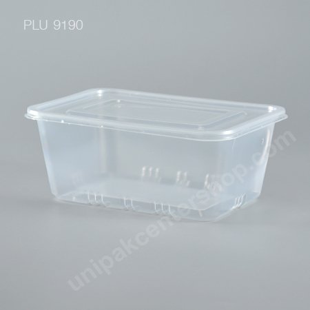 กล่องอาหารเหลี่ยม PP + ฝา PP ขนาด 1000 ml (TL1000)