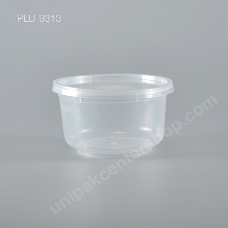 กล่องอาหารกลม PP ใส (AS313-1) ขนาด 425 ml. พร้อมฝา