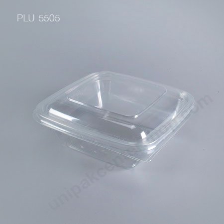 กล่องสลัด ใสเหลี่ยม M-036 +ฝาในตัว (750 ml) (Square Salad Box)